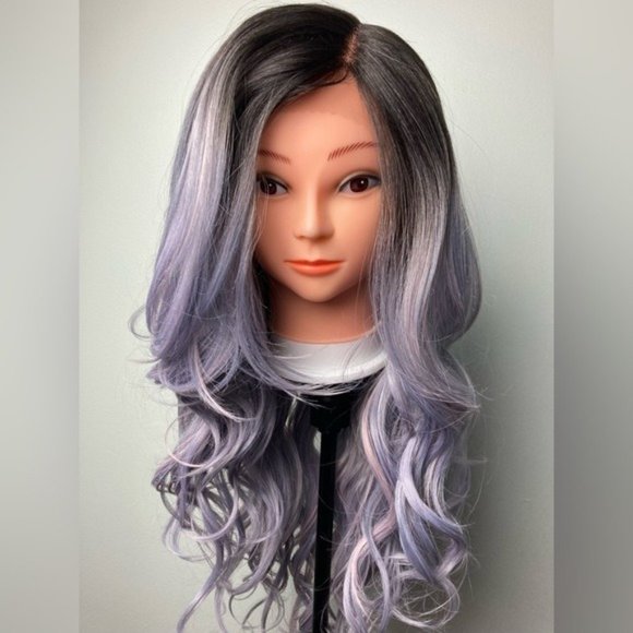 Ombré Purple Lace Front Wig - Picture 4 of 13